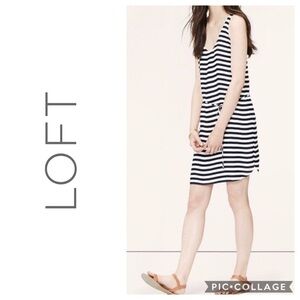 Loft Striped Shirt Dress NWT Medium